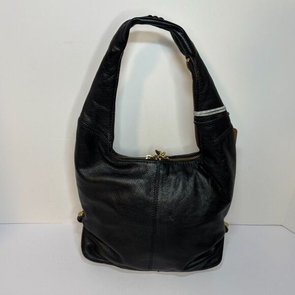 Hidesign Black Genuine Soft Leather Retro Slouch Hobo Shoulder Bag Womens - Picture 3 of 7